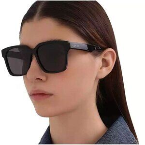 Gucci GG0965 Square Sunglasses Black Gray OS